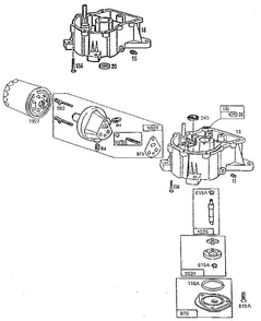 Base Assembly Diagram and Parts List for 402700-402799  Briggs and Stratton Engine